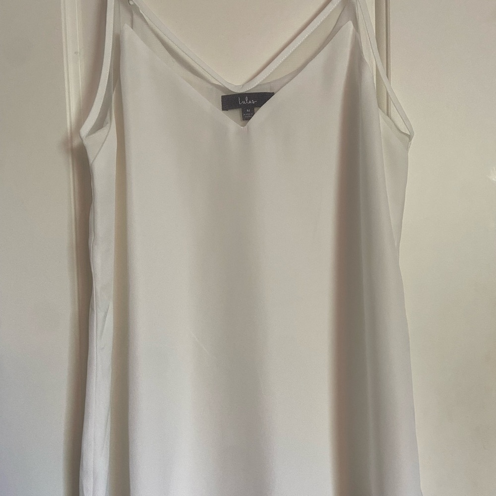 Lulu's Elegant White Double Strap Cami
